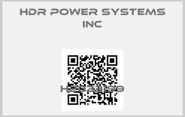 Hdr Power Systems Inc-H2033199