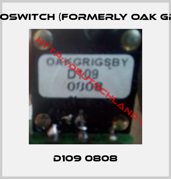 Electroswitch (formerly OAK GRIGSBY)-D109 0808