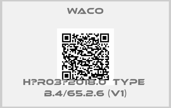 WACO-H‐R03‐2018.0  Type  B.4/65.2.6 (V1)