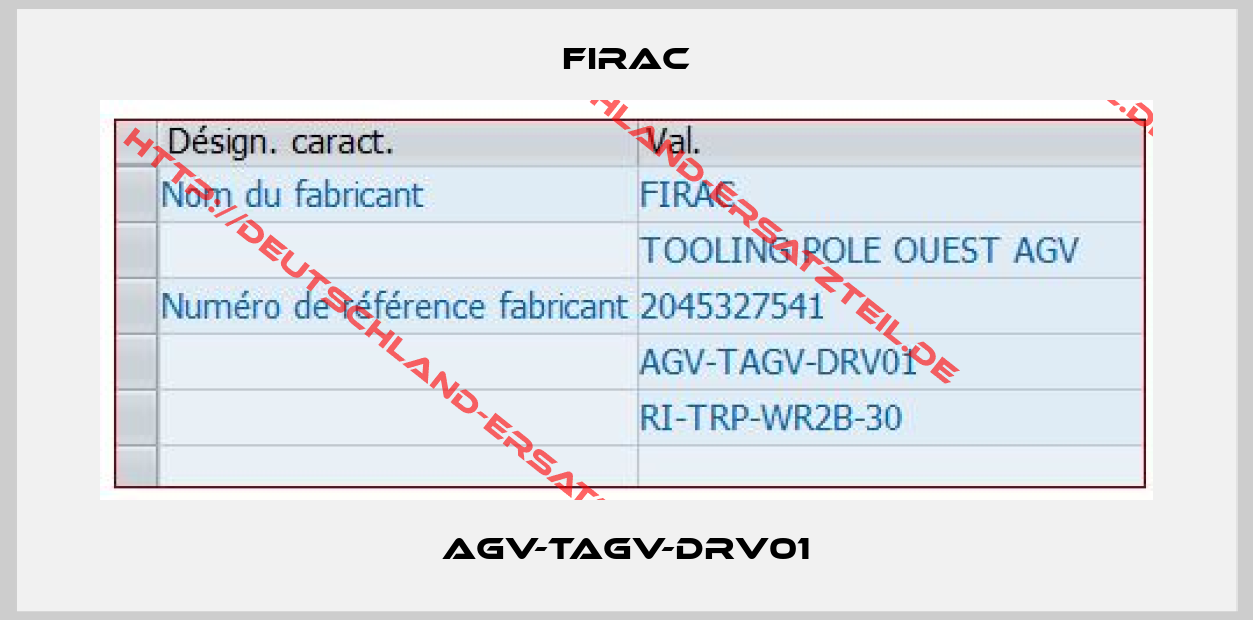 FIRAC-AGV-TAGV-DRV01
