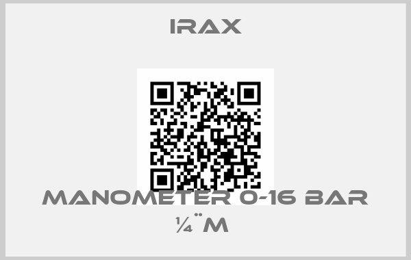 Irax-MANOMETER 0-16 BAR ¼¨M 