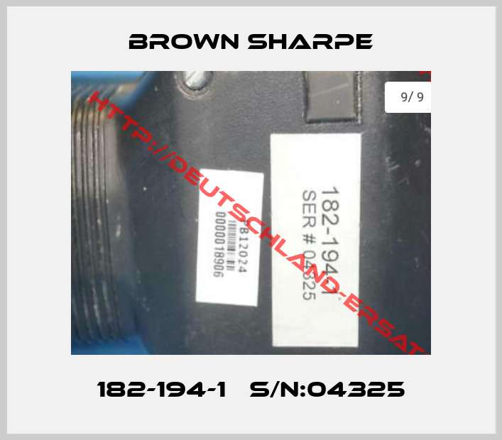 Brown Sharpe-182-194-1   S/N:04325