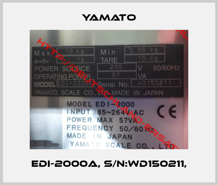 YAMATO-EDI-2000A, S/N:WD150211,