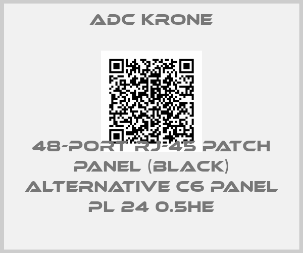 ADC Krone-48-port RJ-45 Patch Panel (Black) alternative C6 PANEL PL 24 0.5HE