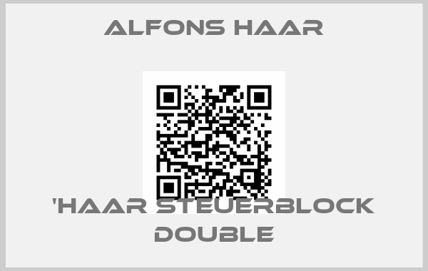 ALFONS HAAR-'HAAR Steuerblock DOUBLE