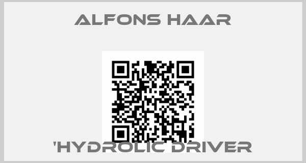 ALFONS HAAR-'HYDROLIC DRIVER