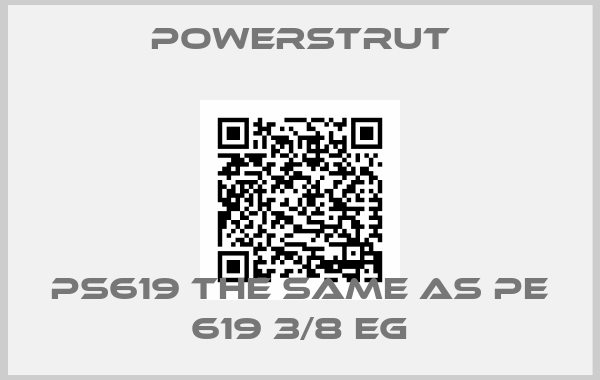 Powerstrut-PS619 the same as PE 619 3/8 EG
