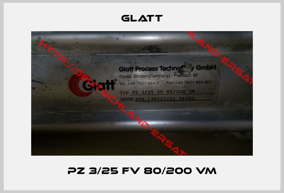 Glatt-PZ 3/25 FV 80/200 VM