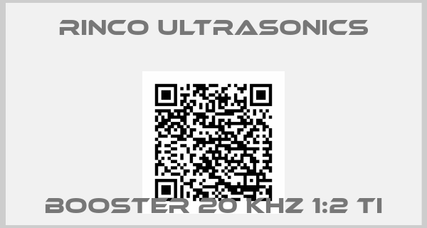 Rinco Ultrasonics-Booster 20 kHz 1:2 Ti