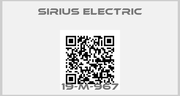 Sirius Electric-19-M-967