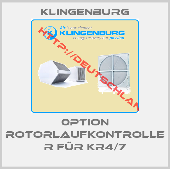 Klingenburg-0ption Rotorlaufkontrolle R für KR4/7