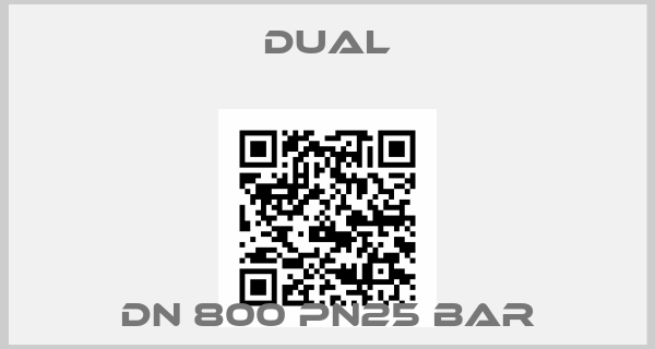 DUAL-DN 800 PN25 bar