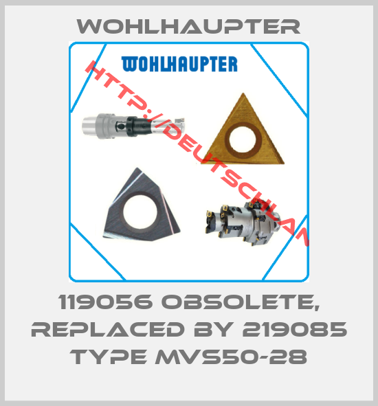 Wohlhaupter-119056 obsolete, replaced by 219085 Type MVS50-28