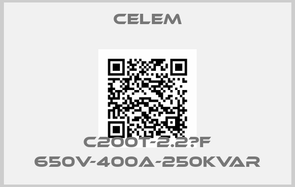 Celem-C200T-2.2µF 650V-400A-250KVAR