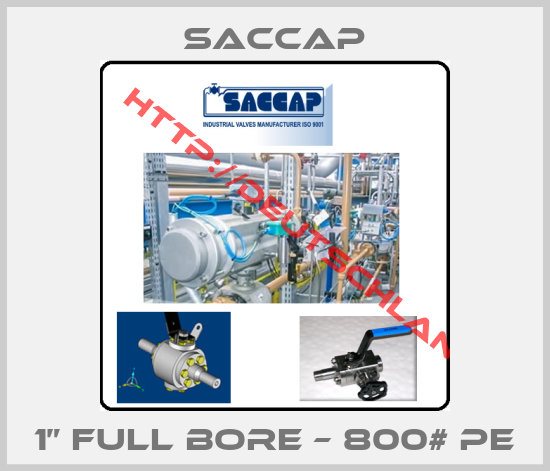 Saccap-1” Full bore – 800# PE