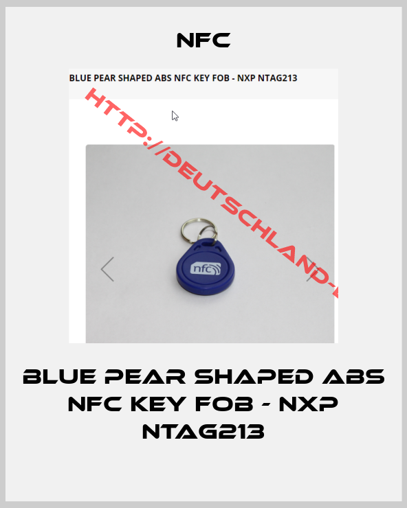NFC-Blue Pear Shaped ABS NFC Key fob - NXP NTAG213