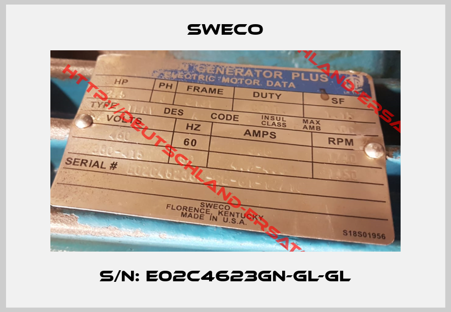 SWECO-S/N: E02C4623GN-GL-GL