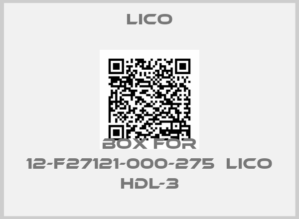 Lico-box for 12-F27121-000-275  LICO HDL-3