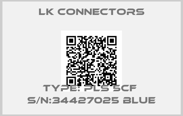 LK Connectors-Type: PLS 5CF  S/N:34427025 Blue