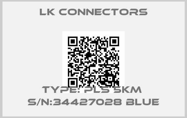 LK Connectors-Type: PLS 5KM  S/N:34427028 Blue