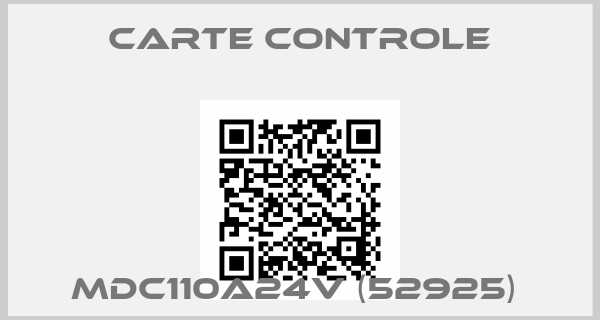 CARTE CONTROLE-MDC110A24V (52925) 