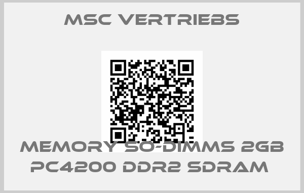 MSC Vertriebs-MEMORY SO-DIMMS 2GB PC4200 DDR2 SDRAM 