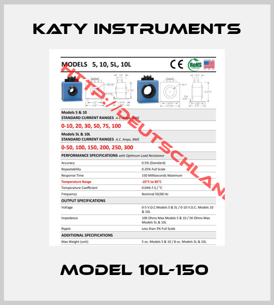 Katy Instruments-MODEL 10L-150 