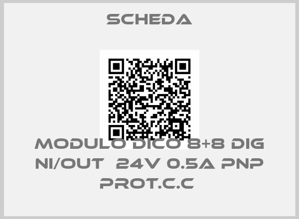 Scheda-MODULO DICO 8+8 DIG NI/OUT  24V 0.5A PNP PROT.C.C 