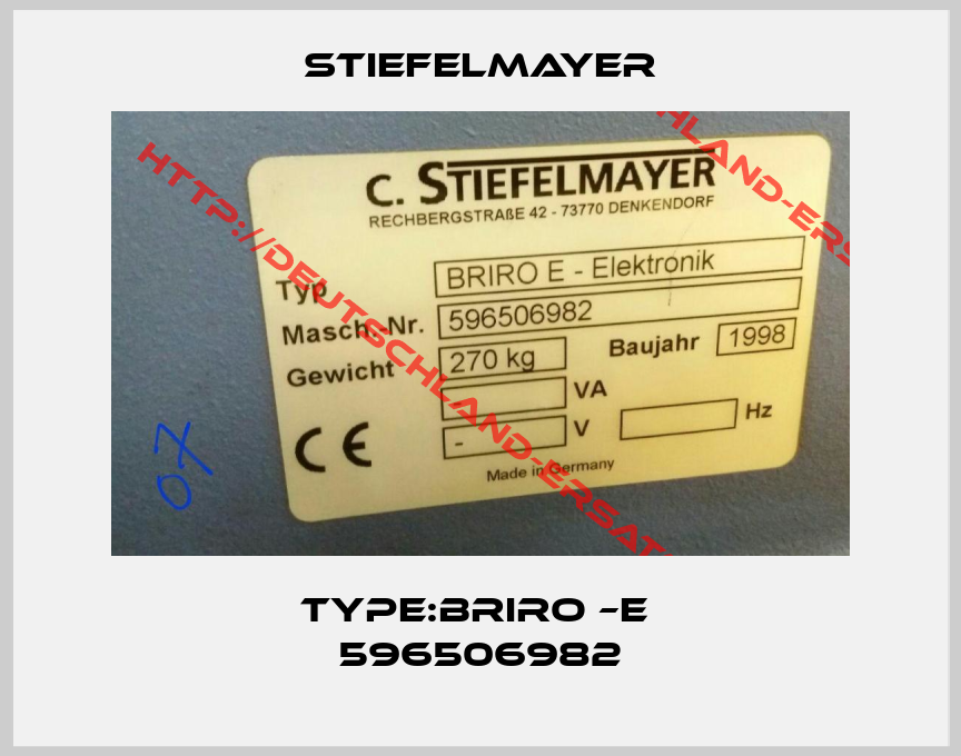 Stiefelmayer-Type:BRIRO –E  596506982