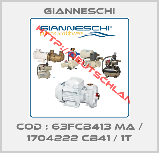 Gianneschi-COD : 63FCB413 MA / 1704222 CB41 / 1T