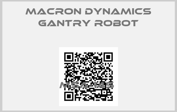 Macron Dynamics Gantry robot-MSA-14S 