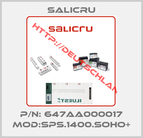 SALICRU-P/N: 647AA000017 Mod:SPS.1400.SOHO+