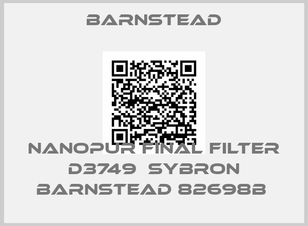 Barnstead-NANOPUR FINAL FILTER D3749  SYBRON BARNSTEAD 82698B 
