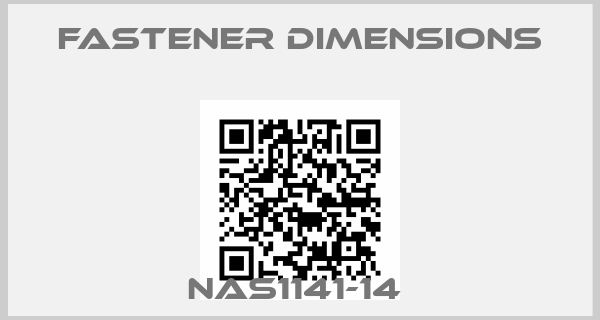 Fastener Dimensions-NAS1141-14 