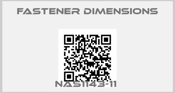 Fastener Dimensions-NAS1143-11 