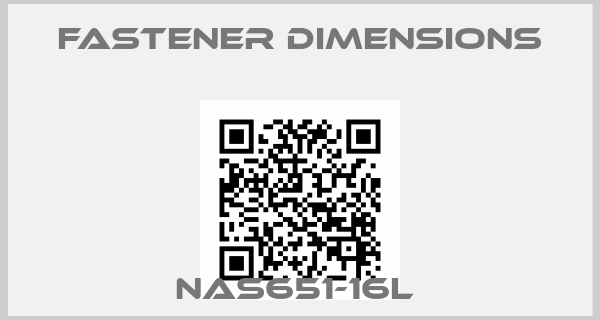 Fastener Dimensions-NAS651-16L 