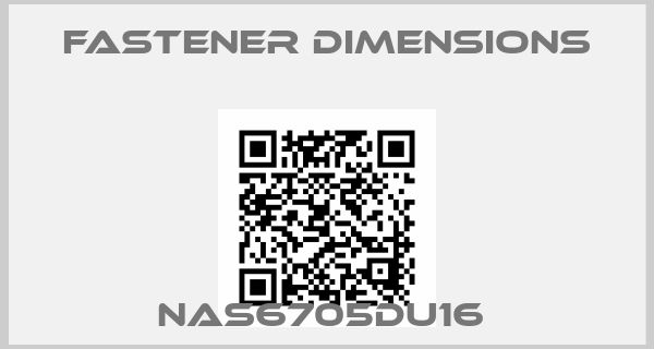 Fastener Dimensions-NAS6705DU16 