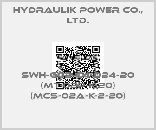 Hydraulik Power Co., Ltd.-SWH-G02-C4-D24-20 (MT-02P-K-20) (MCS-02A-K-2-20)