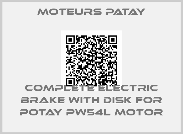 Moteurs Patay-Complete electric brake with disk for Potay PW54L motor