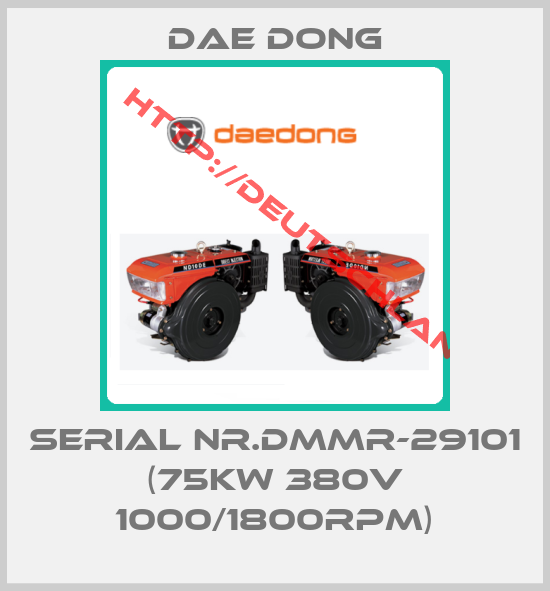 Dae Dong-Serial Nr.DMMR-29101 (75kw 380v 1000/1800rpm)
