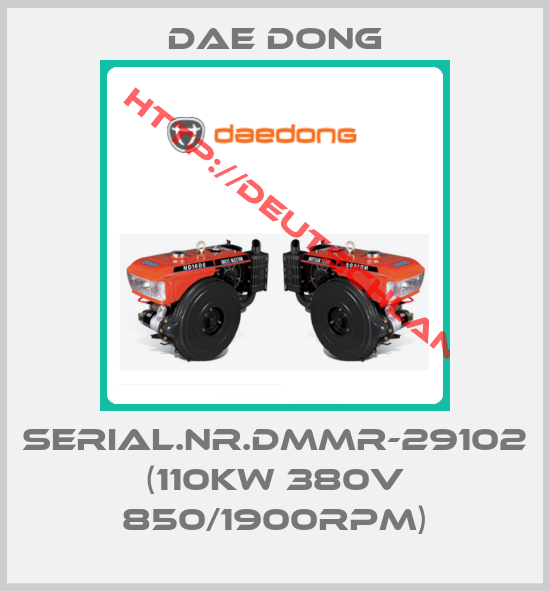 Dae Dong-Serial.Nr.DMMR-29102 (110kw 380v 850/1900rpm)