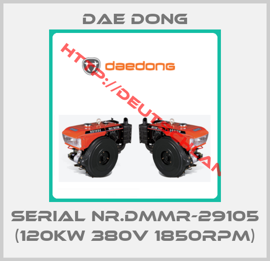 Dae Dong-Serial Nr.DMMR-29105 (120kw 380v 1850rpm)