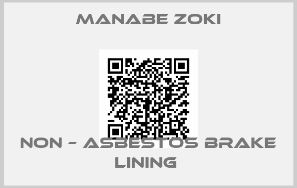 Manabe Zoki-NON – ASBESTOS BRAKE LINING 