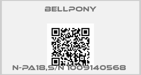 BELLPONY-N-PA18,S/N 1009140568 