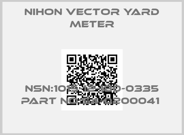 NIHON VECTOR YARD METER-NSN:1015-12-180-0335 PART NO:S4-0200041 