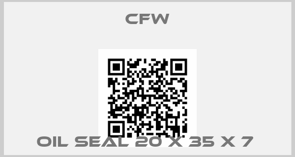 CFW-OIL SEAL 20 X 35 X 7 