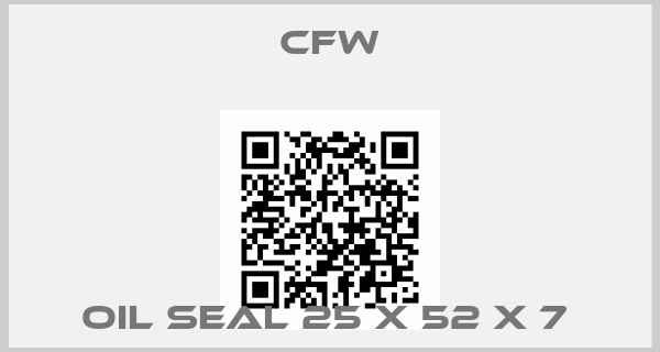 CFW-OIL SEAL 25 X 52 X 7 