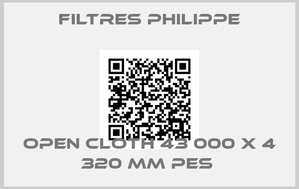 Filtres Philippe-OPEN CLOTH 43 000 X 4 320 MM PES 