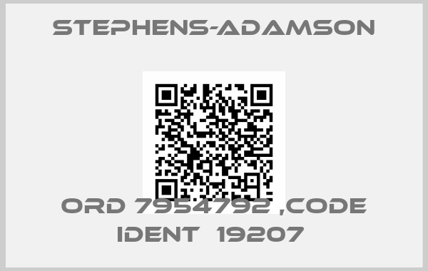 Stephens-Adamson-ORD 7954792 ,CODE IDENT  19207 