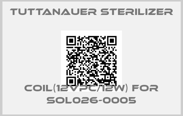 Tuttanauer Sterilizer-Coil(12VPC/12W) for SOL026-0005